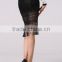Women's Fashion Sexy Black Lace Fringes Hip Package Badycon Skirt