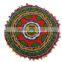 Suzani Embroidered Round Mandala Floor Pillow Cover Indian Ethnic 16" Cushions Vintage Pillow Shams