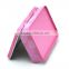 Lovely pink portable cosmetic tin box for brushes