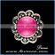 Small order best price women fashion real flower crystal metal buttons