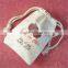 blank muslin cotton canvas drawstring bag folding shopping color bag