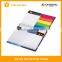 Popular assorted sticky notepad with clip and hard cover