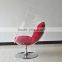 Ball chair clear hanging or on stand model with cushion hanging ball chair