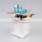 Acrylic tabletop rotating lipstics holder,clear and white