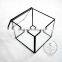11.5*11.3*10cm geometric cube glass terrarium flower arrangement air plant planter greenhouse home decoration 0100010