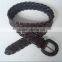 NEW WOMEN'S FASHION BELT WITH METAL BUKLE- 100% WOVEN LEATHER