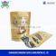 Organic kraft stand up zip pouch paper resealable food bag with window