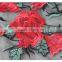 Fashionable chemical embroidery lace red flower voile african lace fabric