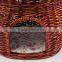 Cheap luxury round house rattan cat house with cotton mat