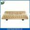 ECO-friendly handmade wooden flowerpot matwooden flowerpot stand with wheels round wooden flower stand mat