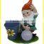 Christmas Sales Wholesale Outdoor Garden Gnome Drwaf Solar Light with planter Decoration for Christmas Festival