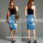 latest girls fashion cheap denim skirts wholesale OEM service