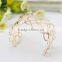 South Korean round hollow women bangles with gold plated