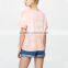 Best selling woman summer t-shirt embrodiery t-shirt cotton woman clothing