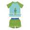 Summer Boy Applique 2 Piece Outfit Wholesale Children's Boutique Clothing Manufacturers