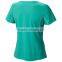 good quality colorful plain v neck wholesale short sleeve women t shirt