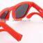 cheap custom logo promotion sunglasses folding sunglasses solid color frame smoke lenses sunglasses DLC9005