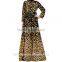 red lace flower printed muslim dress/baite fancy abaya kaftan muslim shirt/ islamic n muslim womenshirt