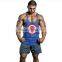 Men Gym Tank Top Captain America Muscle Stringer Bodybuilding Fitness Shirt