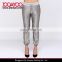 Latest Chic Style Women Fashion Shiny Silver Sequin Jogger Pants