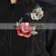 Factory OEM Women 100% Polyester Embroidered Black Bomber Jacket