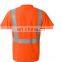 Safety Orange Lime Microfiber T-Shirt Policy Safety T-shirt Reflective Safety Short Sleeve T-Shirt HIGH VIZ