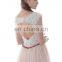 C5017 Round neckline lace Keyhole back Long length tull evening dress