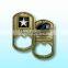 Print logo dog tag bottle opener necklace