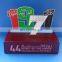 UAE 1971 flag color metal plaque with wooden base