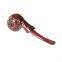 150mm Length wooden resin short tobacco pipe with red hammer bend carving head for smoking