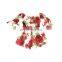 Girl Boho Bow Jumpsuit Baby Ruffle Rompers Toddler Girl Overalls