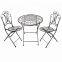 metal outdoor folding Chair coffer table round Chair