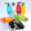 H2O 650ml Water Bottle Plastic Fruit Bottle Drink Outdoor Sports Juice lemon Cup