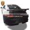 For Porsche 911 Carrera 991 Upgrade To GT3 Style Car Bumper Rear Spoiler Body Kit Fiberglass Material
