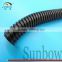 PA Black Flexible Corrugated Cable Sleeve For Wiring Harness In AUTOMOBILE