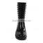 Hedgehog shoes woman knee high platform PVC rain boots