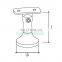 Casting Stainless Steel Wall Mounting Railing Support/Bracket with Fixed Saddle