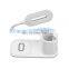 3 in 1 multi-functional brush pot with reading lamps with wireless charger