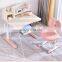 Height Adjustable Storage Modern simple solid wood Children Study Desk Kids Table With Storage Drawer children table and chair