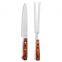 Hot sale 2pcs BBQ kitchen stainless steel carving meat knife and fork set