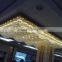 Large Modern Hotel Wave Concept Clear Crystal Ceiling Chandelier Light