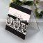 Vintage Custom Elegant Flocking Wedding Invitation with Ribbon Buckle