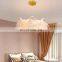 New Crown LED Feather Lamp Bedroom Chandelier Nordic Romantic Creative Simple Children's Room Ceiling Pendant Light