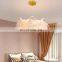 Nordic Modern Pendant Lighting Fixtures Feather Ceiling Lamp Bedroom Light For Girls