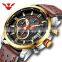 Free shipping NIBOSI Sport Watches for Men Blue Top Brand Luxury Military Leather Wrist Watch Fashion Chronograph Wristwatch