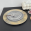 Golden Round Edge Clear Plastic Table Charger Plates Wedding Wholesale Festival Supplies Dinner Plate