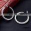 Elegant Fashion Banquet Dress Jewelry Top Quality CZ Classic Women 25mm Hoop Earrings