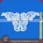 Custom promotion cotton embroidery bridal eyelet lace applique trim for lady dress decoration