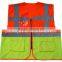 safety reflective vest with zipper and pocket en471