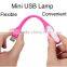 Hot! bedside flexible portable mini usb led lamp usb light for laptop power bank